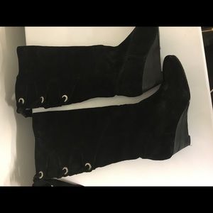 Nine West suede and leather boots.